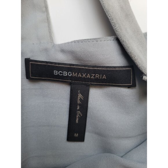 BCBGMaxazria Abbott Light Gray Faux Suede Overall Dress Size M Casual Vacation - Picture 8 of 13